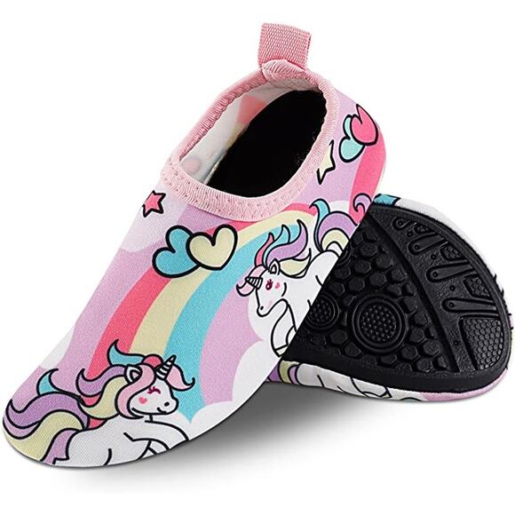 Bigib size 7 Toddler Unicorn Non-Slip Swim Water Shoes ~ NEW - Picture 1 of 5